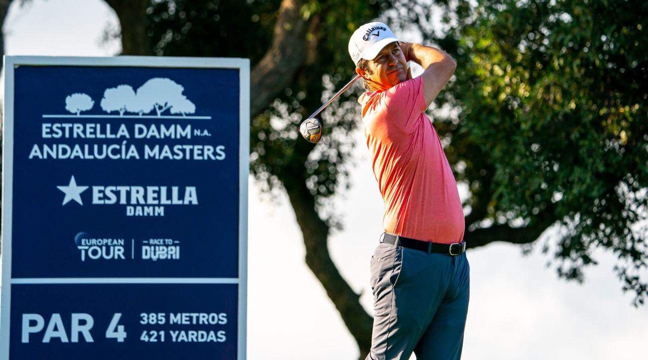 Jorge Campillo, co-leader and best Spaniard after the first round of the Estrella Damm N.A. Andalucía Masters (credit © Real Club Valderrama)